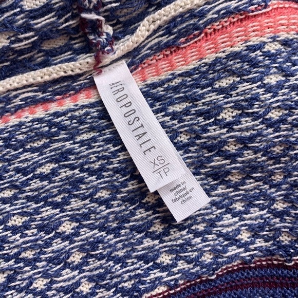 Aeropostale Chunky Mix print Cabin Retreat Cardigan sweater women’s xs - Picture 5 of 8